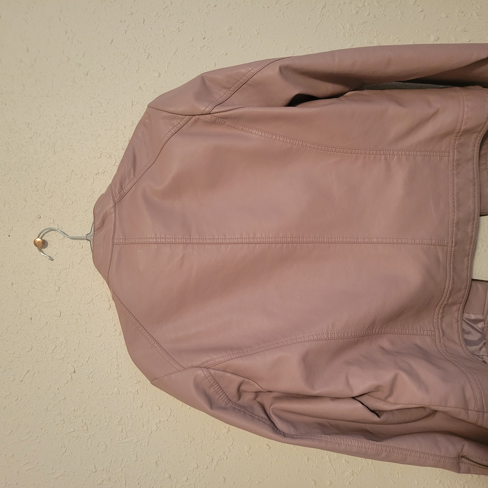 Stylish Mauve Leather Jacket
